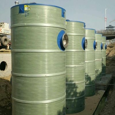 Good price Material de estação de bomba de esgoto pré-confeccionado integrado em FRP com elevador e tubulação on-line