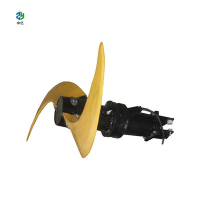 Água de esgoto submergível QDT4/4 elétrico dos misturadores do impulsor amarelo da banana