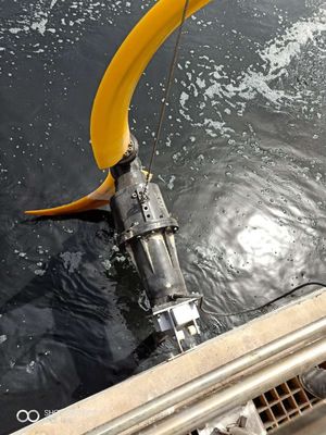Da bomba submergível do misturador do impulsor QDT da banana hélice de baixa velocidade do fluxo com redutor